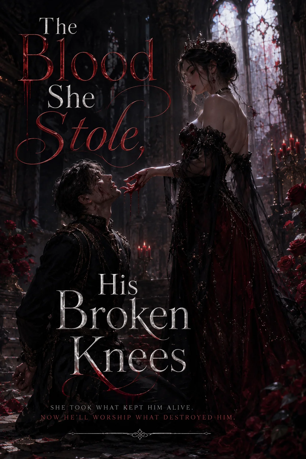 The Blood She Stole, His Broken Knees Novel Cover