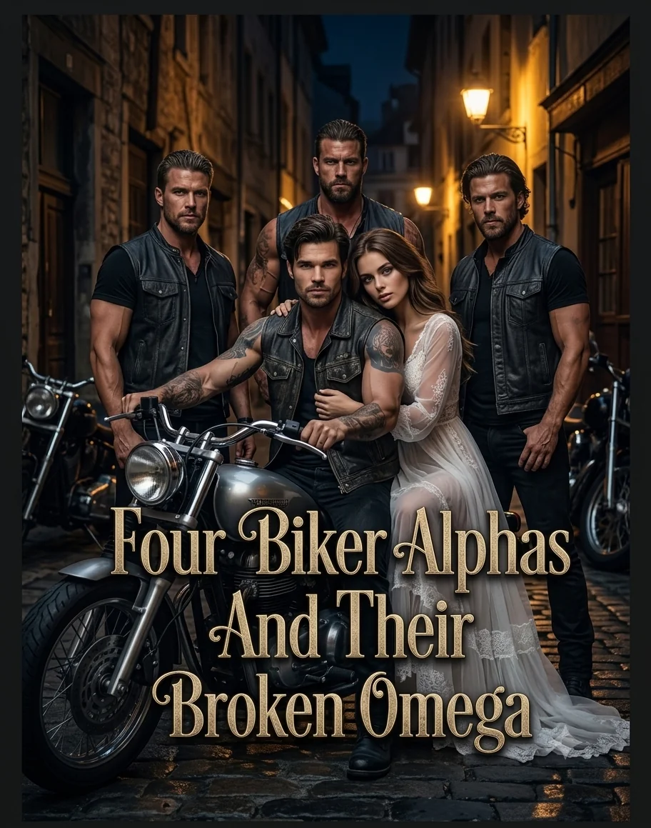 Four Bikers Alphas And Their Broken Omega. Novel Cover