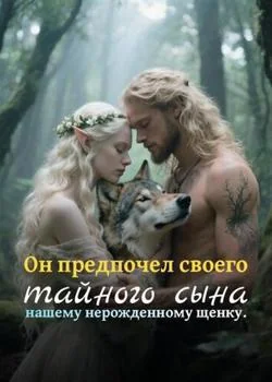 Обложка новеллы Он предпочел своего тайного сына нашему нерожденному щенку.