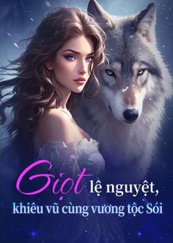 Bìa tiểu thuyết Giọt lệ nguyệt, khiêu vũ cùng vương tộc Sói