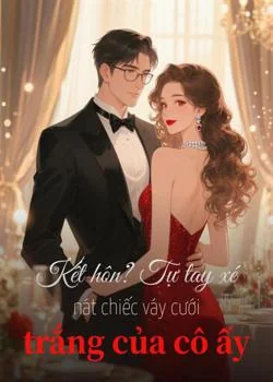 Bìa tiểu thuyết Kết hôn? Tự tay xé nát chiếc váy cưới trắng của cô ấy