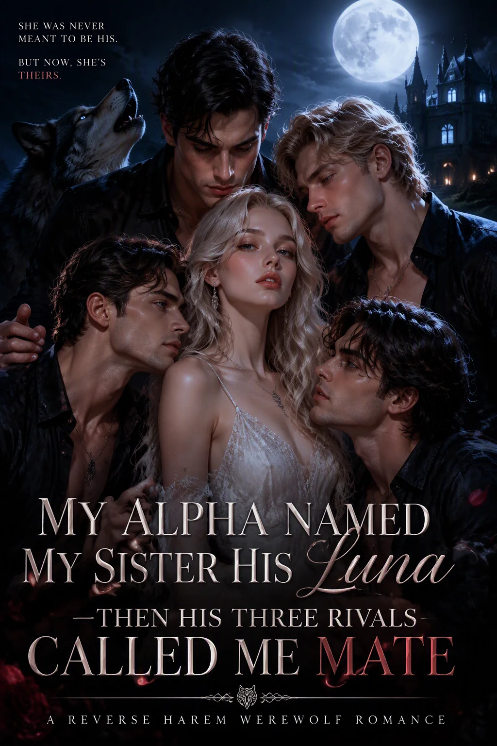 My Alpha Named My Sister His Luna—Then His Three Rivals Called Me Mate Novel Cover