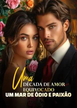 Capa do romance Uma década de amor equivocado, um mar de ódio e paixão