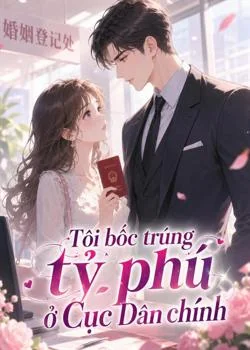 Bìa tiểu thuyết Tôi bốc trúng tỷ phú ở Cục Dân chính
