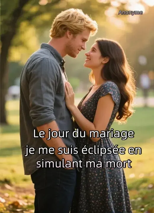 Le jour du mariage, je me suis éclipsée en simulant ma mort