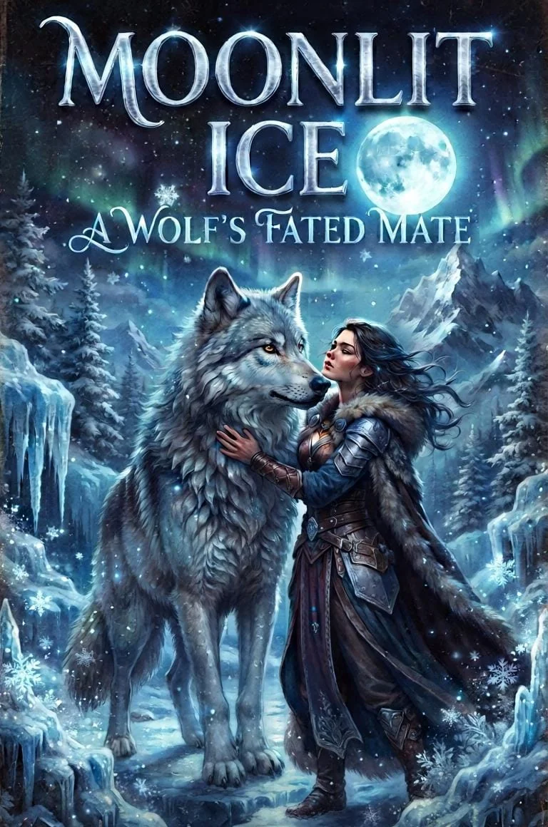 Moonlit ice; A wolf's fated mate Novel Cover