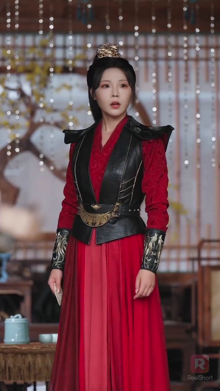 桃花と戦馬、錦の裙写真