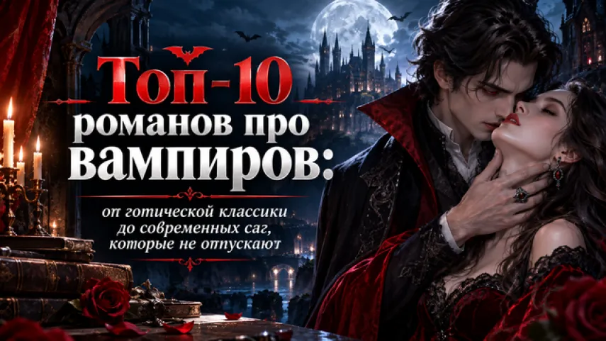 Топ-10 романов про вампиров: от готической классики до современных саг, которые не отпускают