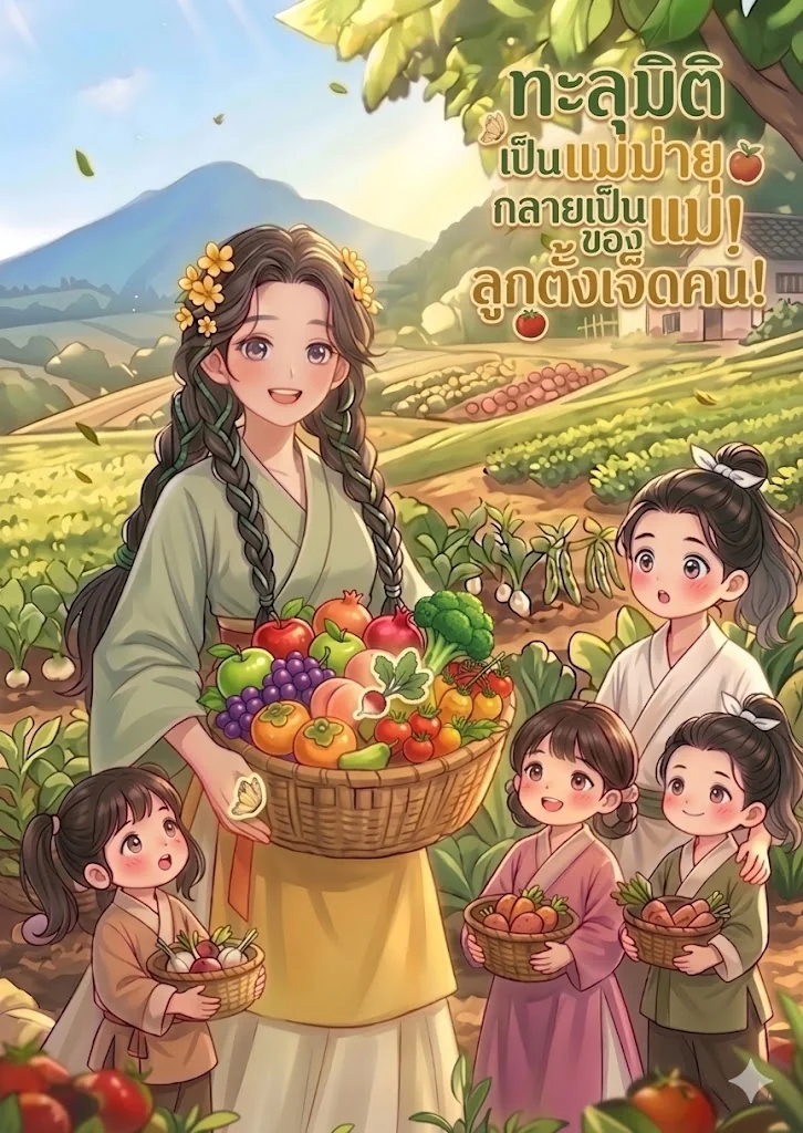 ภาพปกนิยายเรื่อง ทะลุมิติเป็นแม่ม่าย กลายเป็นแม่ของลูกตั้งเจ็ดคน!