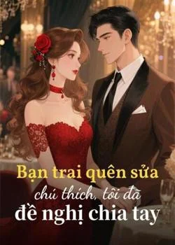 Bìa tiểu thuyết Bạn trai quên sửa chú thích, tôi đã đề nghị chia tay