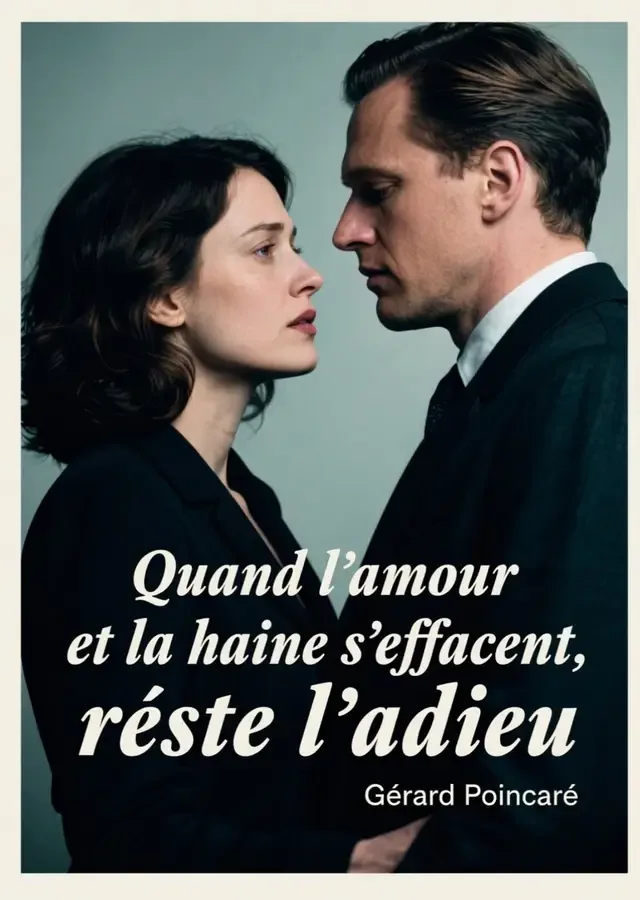 Couverture du roman Quand l’amour et la haine s’effacent, reste l’adieu