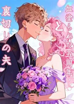 血塗られた五周年と裏切りの夫 の小説カバー