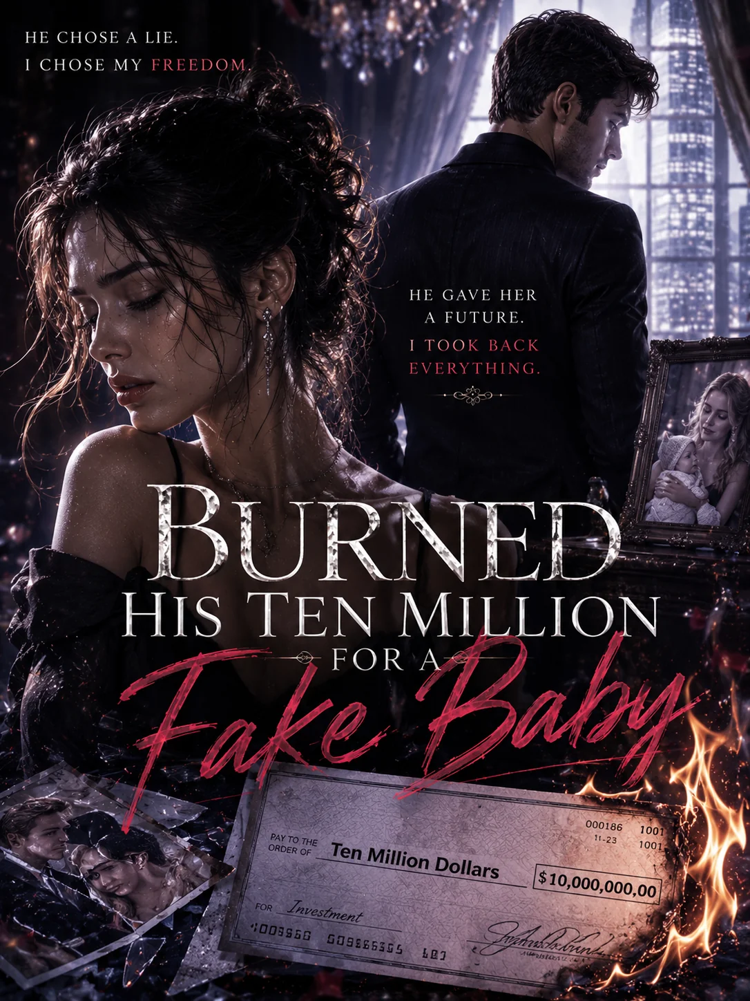 Burned His Ten Million For A Fake Baby Novel Cover
