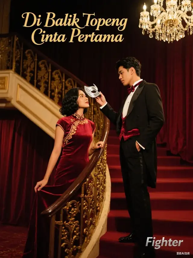 Sampul Novel Di Balik Topeng Cinta Pertama