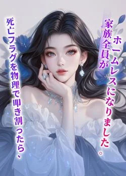 死亡フラグを物理で叩き割ったら、家族全員がホームレスになりました。 の小説カバー