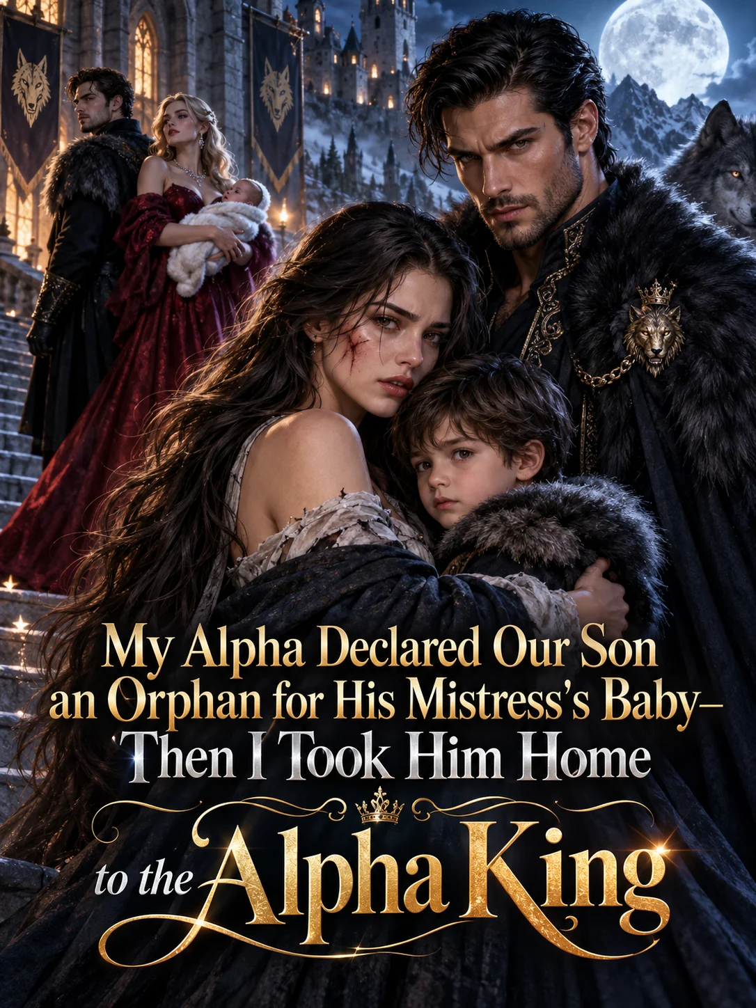 My Alpha Declared Our Son an Orphan for His Mistress's Baby—Then I Took Him Home to the Alpha King Novel Cover