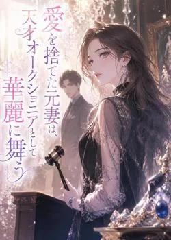 愛を捨てた元妻は、天才オークショニアとして華麗に舞う の小説カバー