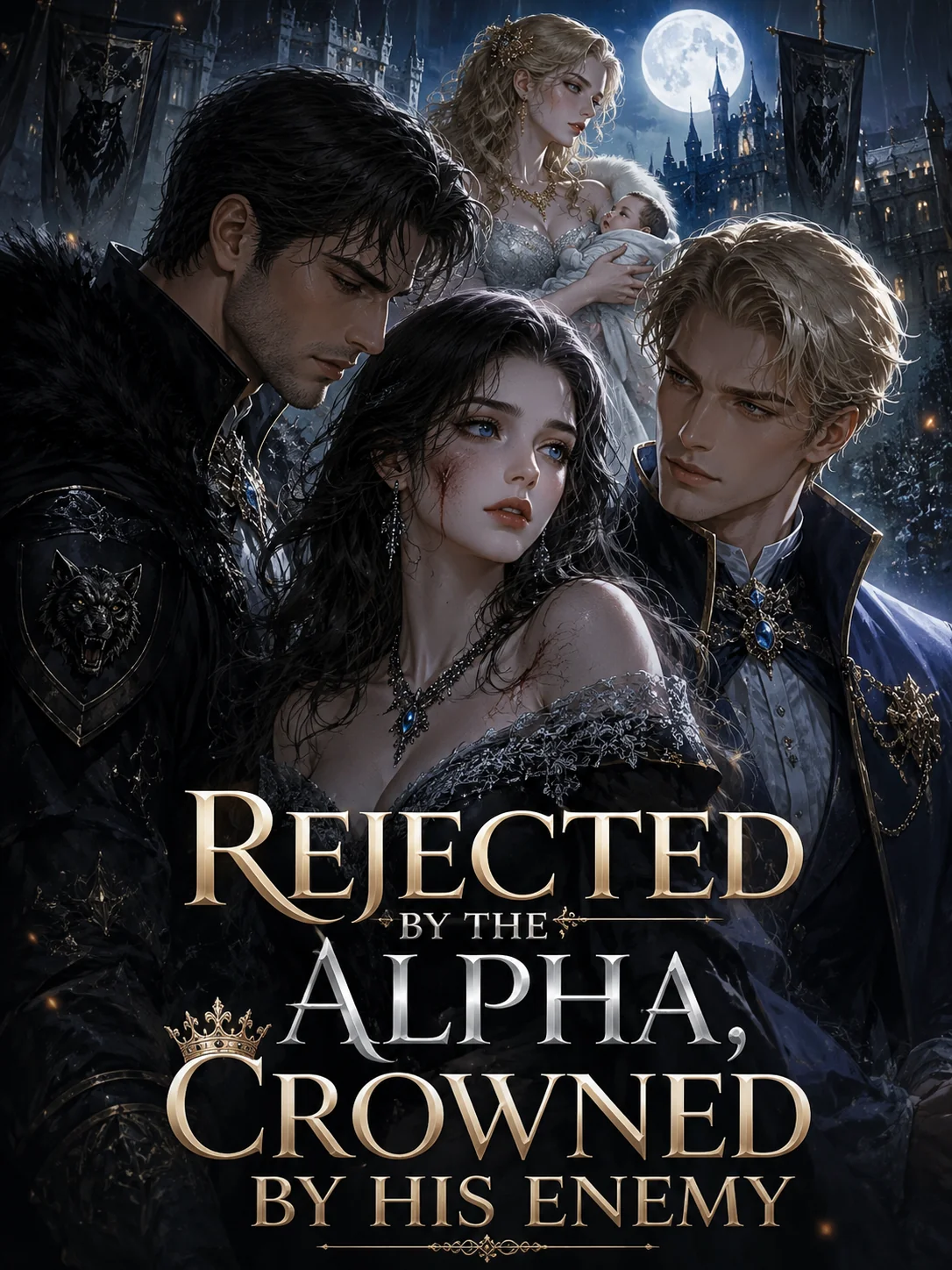Rejected by the Alpha, Crowned by His Enemy Novel Cover
