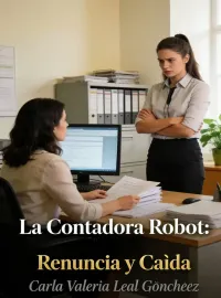 Portada de la novela La Contadora Robot: Renuncia y Caída