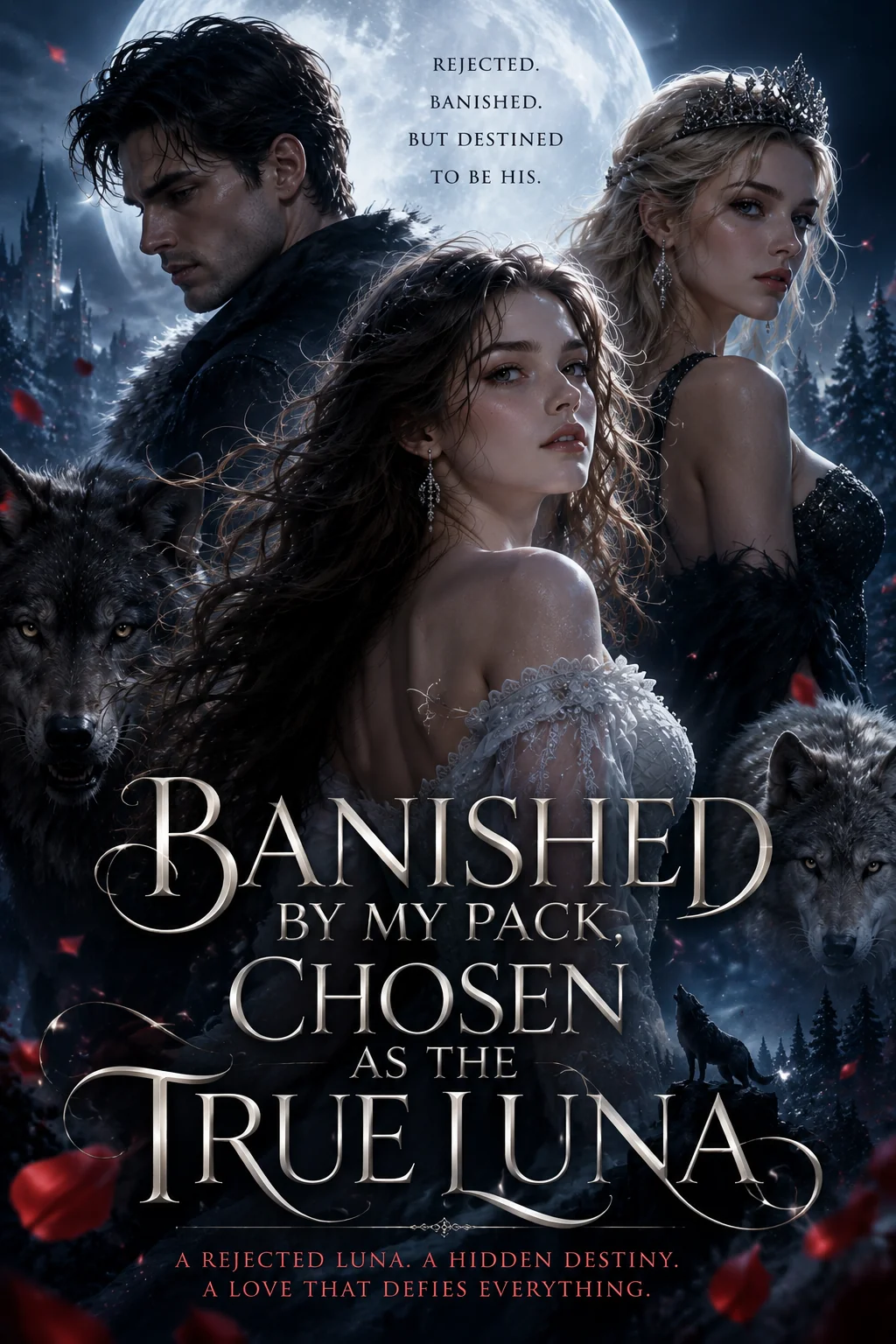 Banished by My Pack, Chosen as the True Luna Novel Cover
