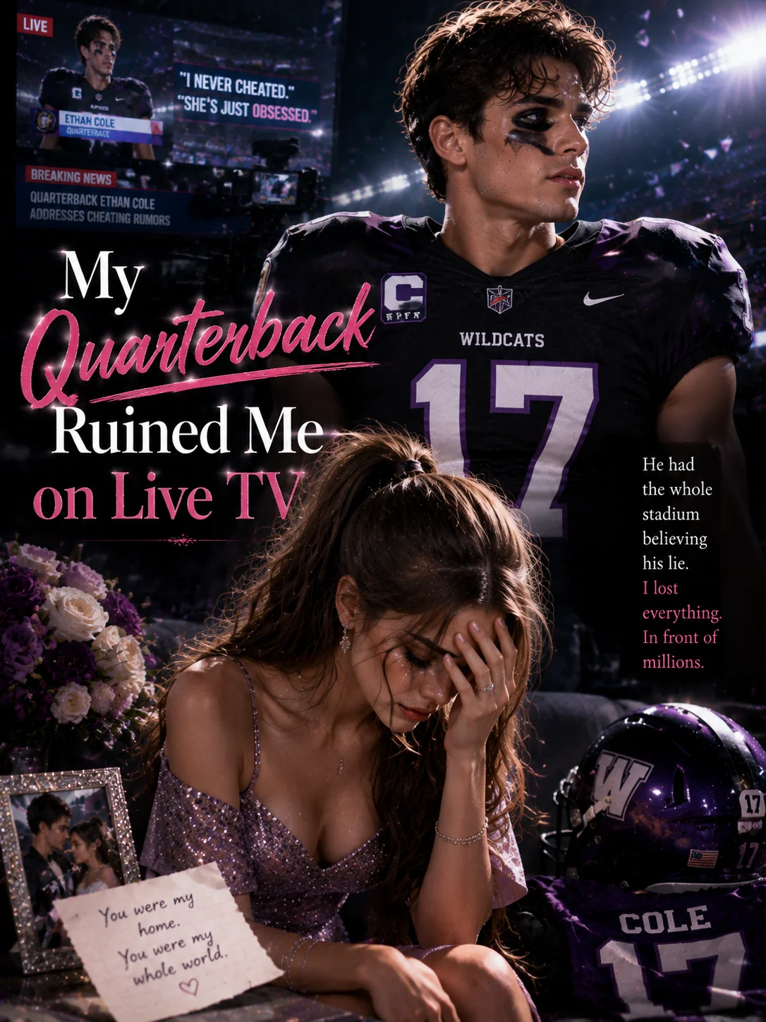 My Quarterback Ruined Me on Live TV Novel Cover