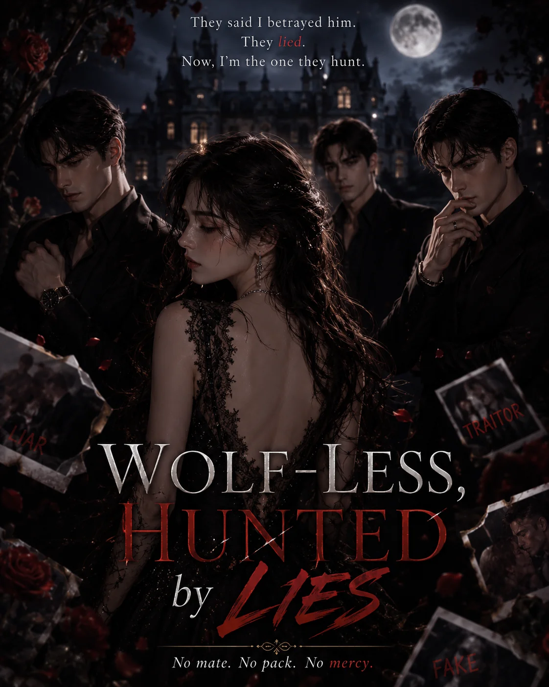 Wolf‑Less, Hunted by Lies Novel Cover