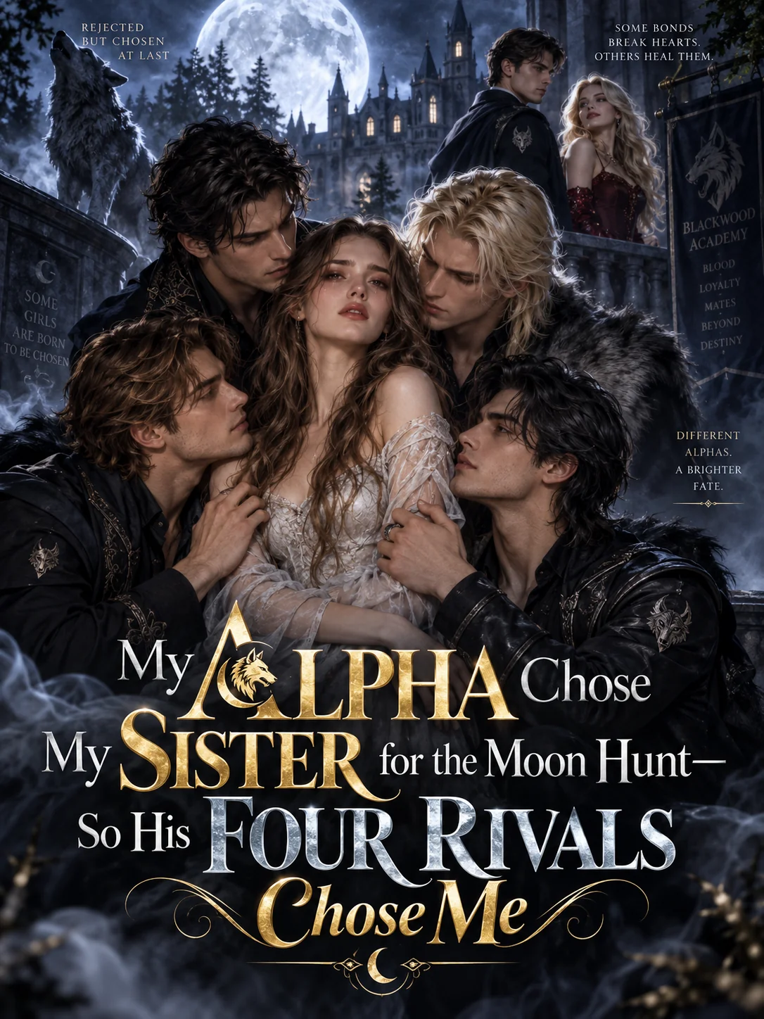My Alpha Chose My Sister for the Moon Hunt—So His Four Rivals Chose Me Novel Cover