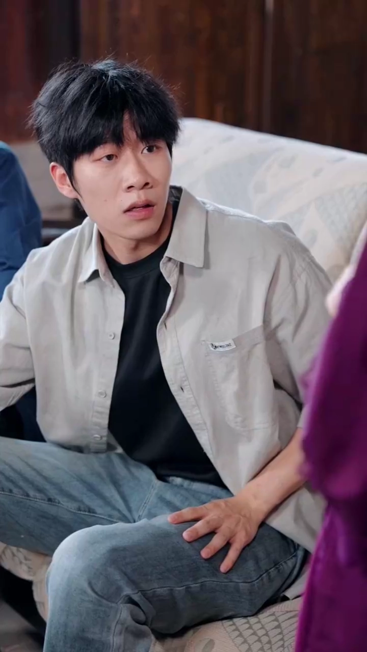 兄の背後で写真