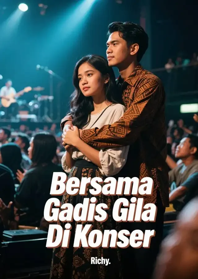 Sampul Novel Bersama Gadis Gila Di Konser