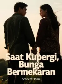 Sampul Novel Saat Kupergi, Bunga Bermekaran