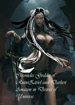 Capa do romance Chronicles Goddes of Ruins Zariel and Darkest Amazon in Desires of Universe
