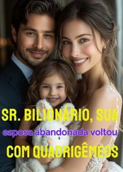Capa do romance Sr. Bilionário, sua esposa abandonada voltou com quadrigêmeos